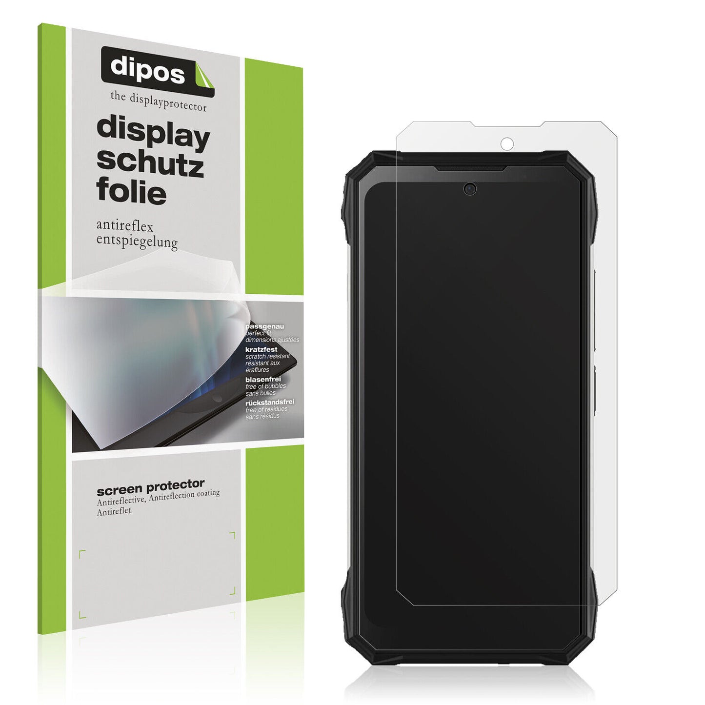 Matte Displayschutzfolie von dipos passend für Doogee S89 Pro, präziser Zuschnitt und blasenfrei montiert