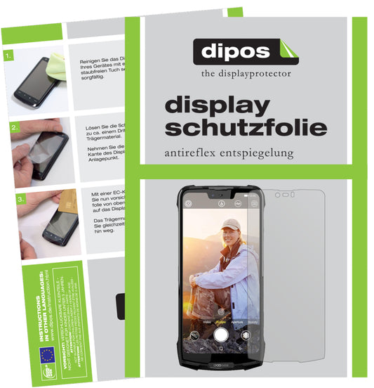Matte Displayschutzfolie von dipos passend für Doogee S90 Pro, präziser Zuschnitt und blasenfrei montiert