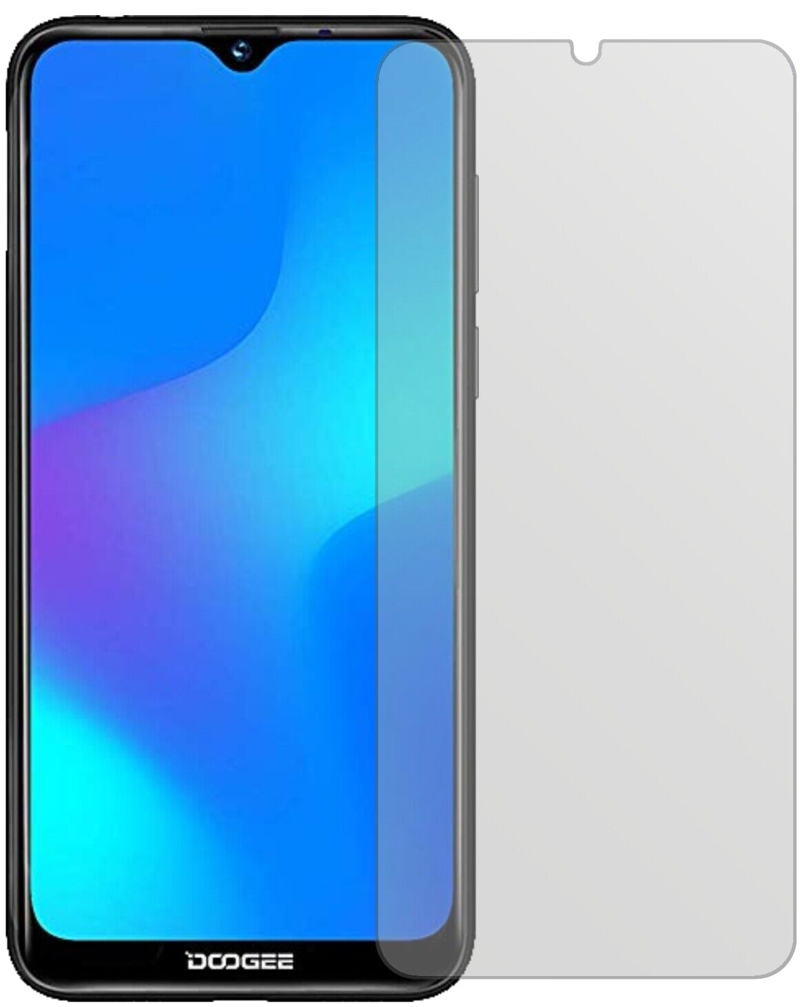 Matte Displayschutzfolie von dipos passend für Doogee Y8, präziser Zuschnitt und blasenfrei montiert