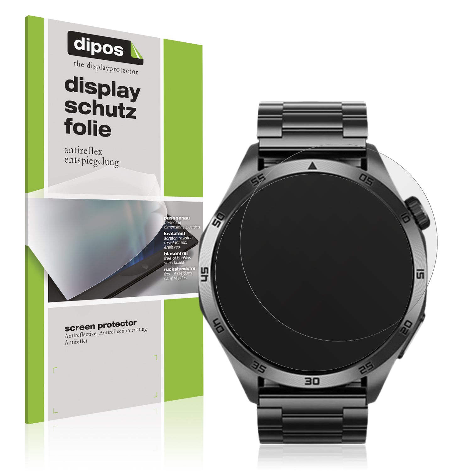 Matte Displayschutzfolie von dipos passend für Douself ET485 1.43 Zoll, präziser Zuschnitt und blasenfrei montiert