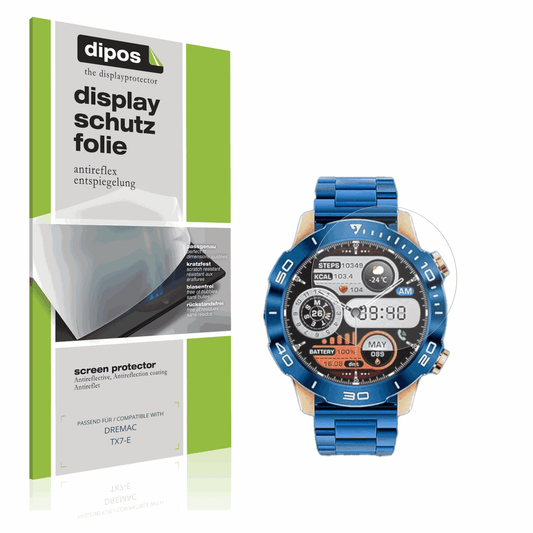 Matte Displayschutzfolie von dipos passend für DREMAC TX7-E, präziser Zuschnitt und blasenfrei montiert
