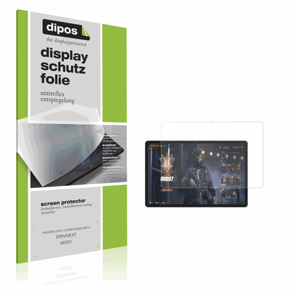 Matte Displayschutzfolie von dipos passend für DRIVNEXT M901, präziser Zuschnitt und blasenfrei montiert