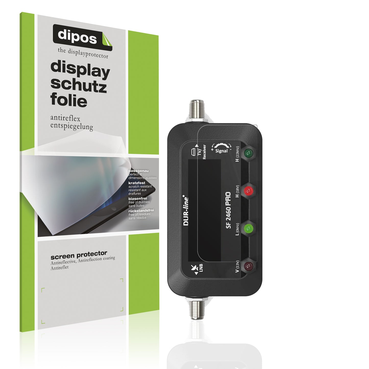 Matte Displayschutzfolie von dipos passend für DUR-line SF2460 Pro, präziser Zuschnitt und blasenfrei montiert