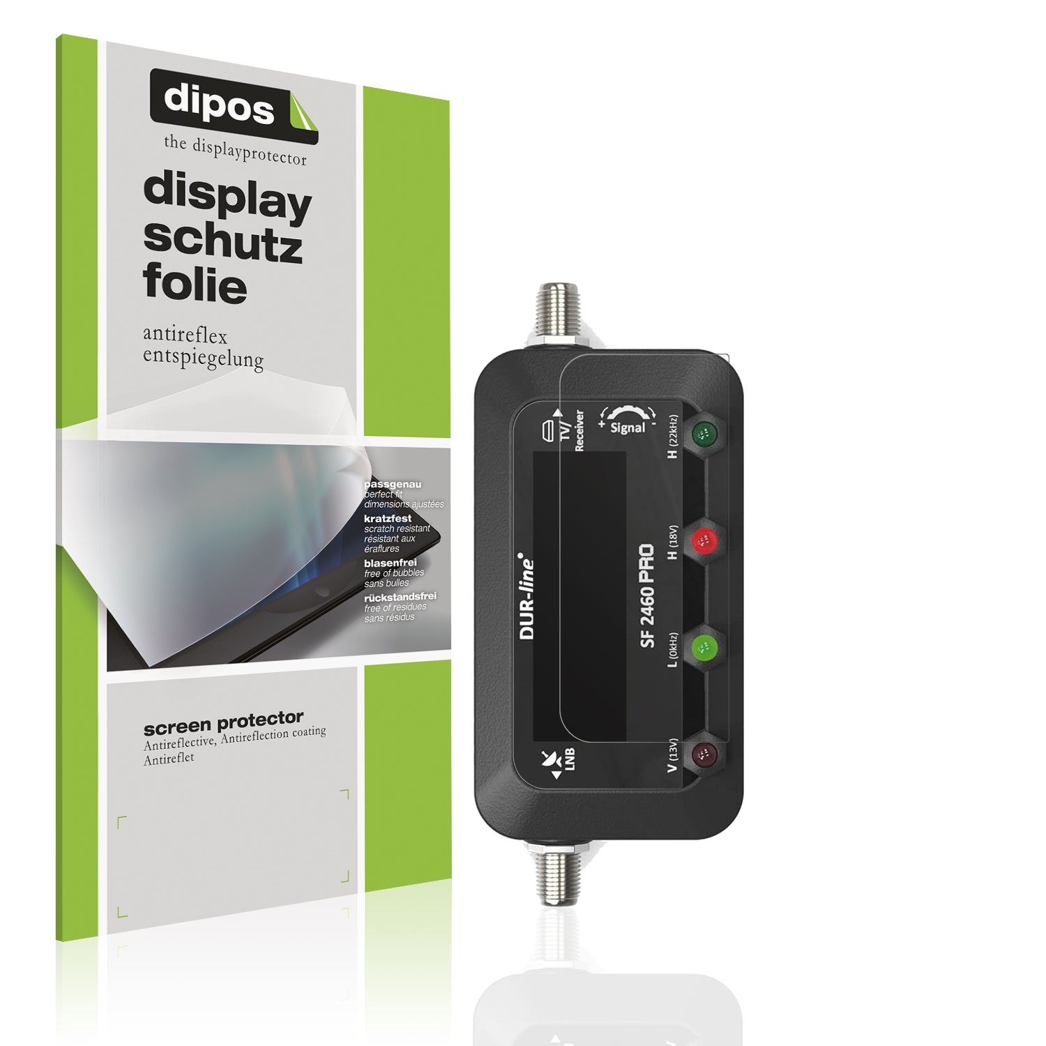 Matte Displayschutzfolie von dipos passend für DUR-line SF2460 Pro, präziser Zuschnitt und blasenfrei montiert