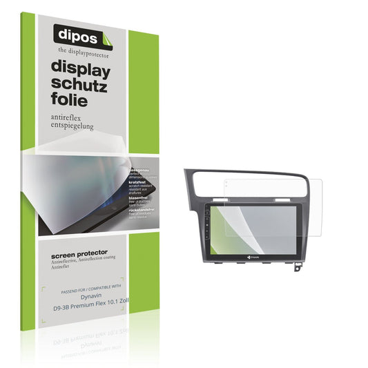 Matte Displayschutzfolie von dipos passend für Dynavin D9-3B Premium Flex 10.1 Zoll, präziser Zuschnitt und blasenfrei montiert