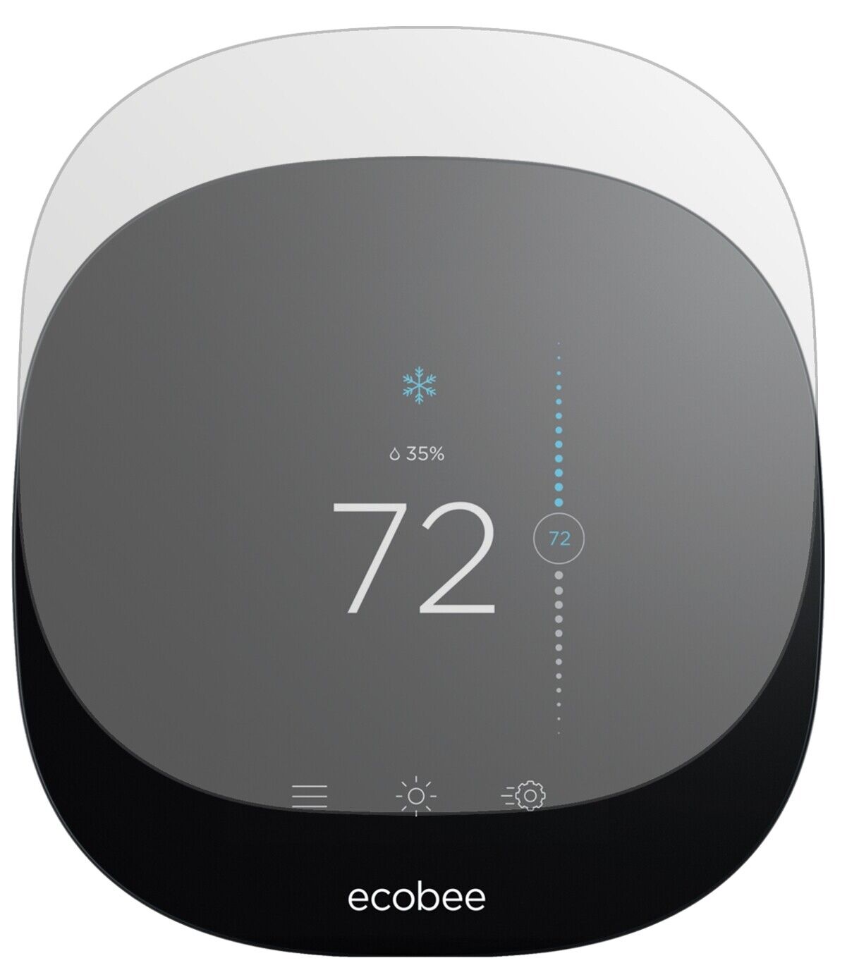 Matte Displayschutzfolie von dipos passend für Ecobee ecobee 4, präziser Zuschnitt und blasenfrei montiert
