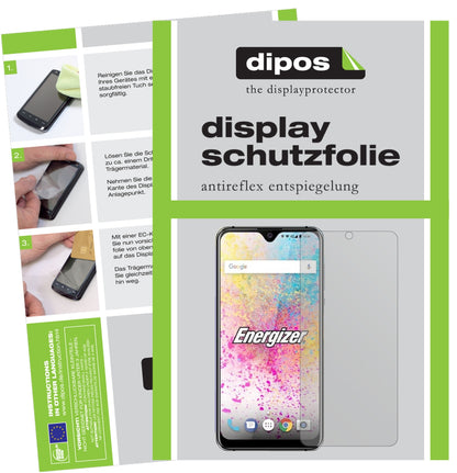 Matte Displayschutzfolie von dipos passend für Energizer Ultimate U620S Pop, präziser Zuschnitt und blasenfrei montiert