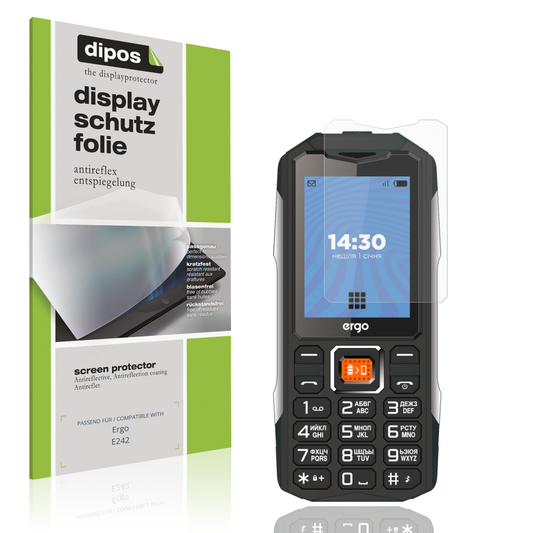 Matte Displayschutzfolie von dipos passend für Ergo E242, präziser Zuschnitt und blasenfrei montiert