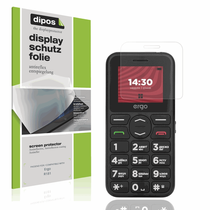 Matte Displayschutzfolie von dipos passend für Ergo R181, präziser Zuschnitt und blasenfrei montiert
