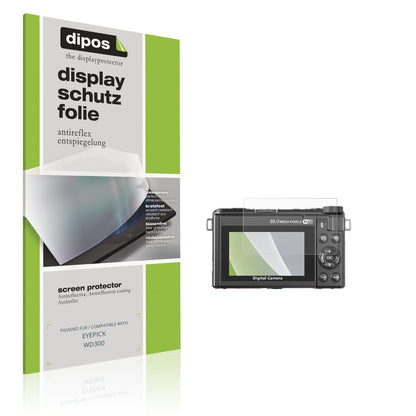 Matte Displayschutzfolie von dipos passend für EYEPICK WD300, präziser Zuschnitt und blasenfrei montiert