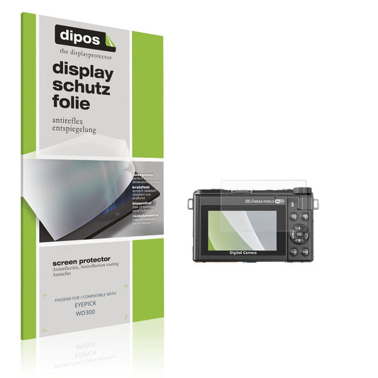 Matte Displayschutzfolie von dipos passend für EYEPICK WD300, präziser Zuschnitt und blasenfrei montiert