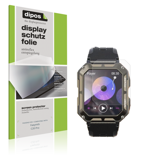 Matte Displayschutzfolie von dipos passend für Faeymth C20 Pro, präziser Zuschnitt und blasenfrei montiert