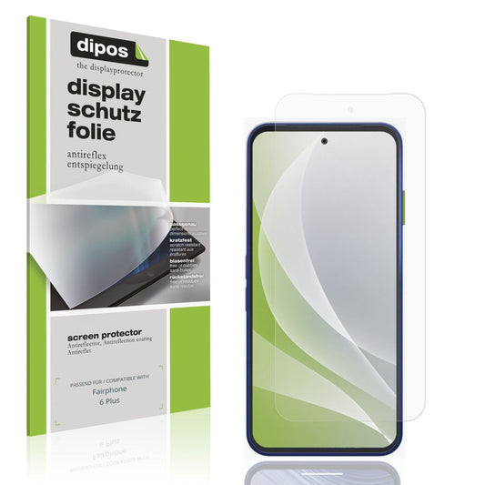 Matte Displayschutzfolie von dipos passend für Fairphone 6 Plus, präziser Zuschnitt und blasenfrei montiert