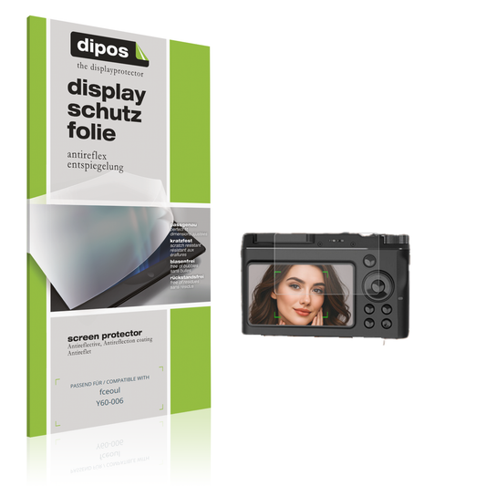Matte Displayschutzfolie von dipos passend für fceoul Y60-006, präziser Zuschnitt und blasenfrei montiert