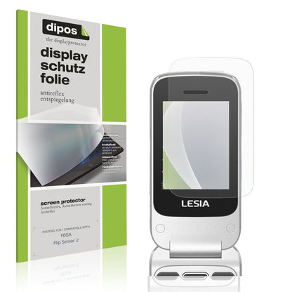 Matte Displayschutzfolie von dipos passend für FEGA Flip Senior 2, präziser Zuschnitt und blasenfrei montiert