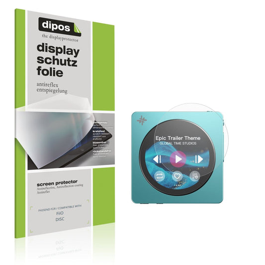 Matte Displayschutzfolie von dipos passend für FiiO DISC, präziser Zuschnitt und blasenfrei montiert