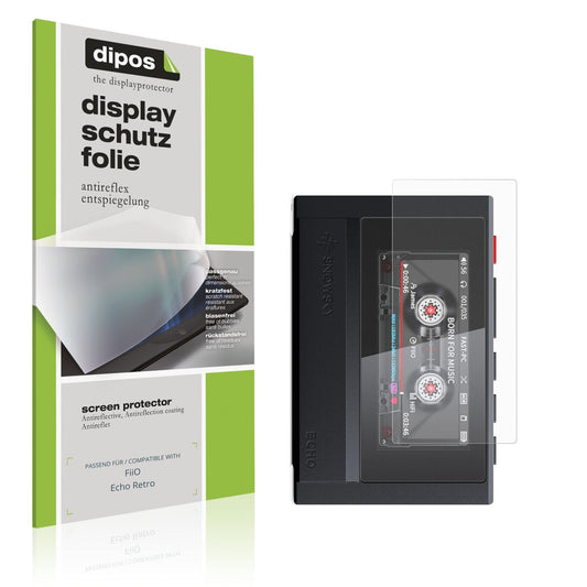 Matte Displayschutzfolie von dipos passend für FiiO Echo Retro, präziser Zuschnitt und blasenfrei montiert
