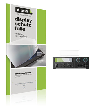 Matte Displayschutzfolie von dipos passend für FiiO K15, präziser Zuschnitt und blasenfrei montiert