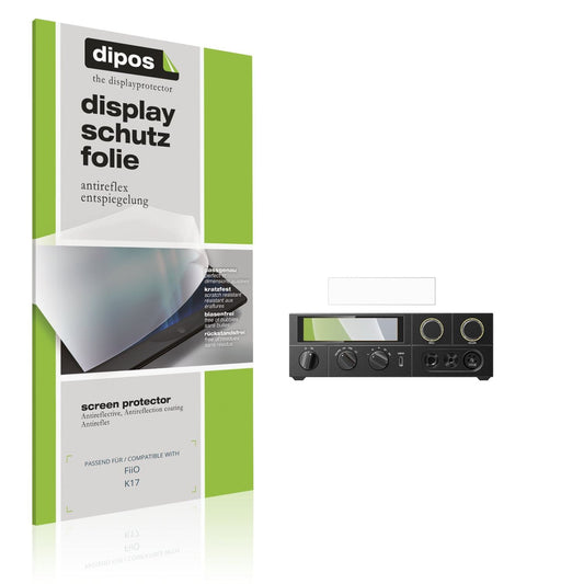 Matte Displayschutzfolie von dipos passend für FiiO K17, präziser Zuschnitt und blasenfrei montiert