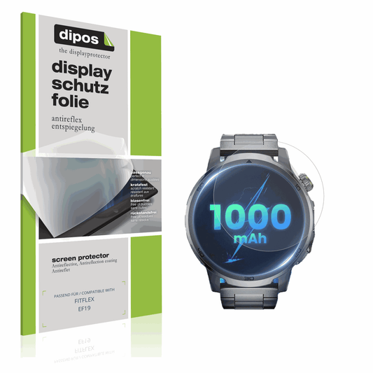 Matte Displayschutzfolie von dipos passend für FITFLEX EF19, präziser Zuschnitt und blasenfrei montiert