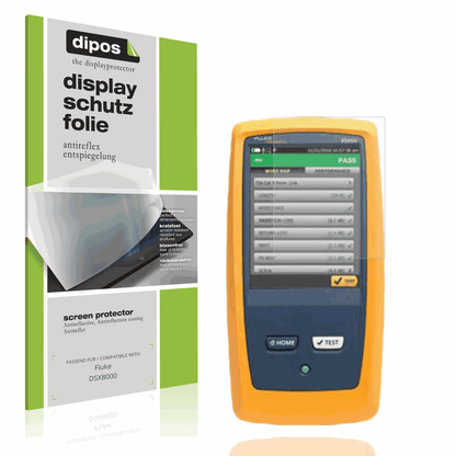 Matte Displayschutzfolie von dipos passend für Fluke DSX8000, präziser Zuschnitt und blasenfrei montiert