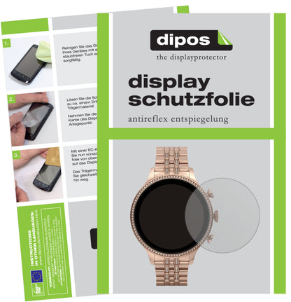Matte Displayschutzfolie von dipos passend für Fossil Gen 6 (42 mm) Smartwatch, präziser Zuschnitt und blasenfrei montiert