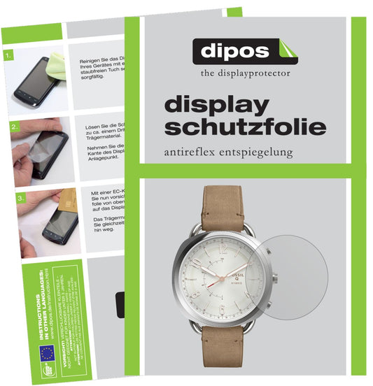 Matte Displayschutzfolie von dipos passend für Fossil Q Accomplice, präziser Zuschnitt und blasenfrei montiert