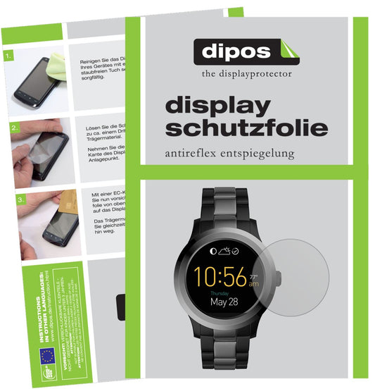 Matte Displayschutzfolie von dipos passend für Fossil Q Modern Pursuit, präziser Zuschnitt und blasenfrei montiert