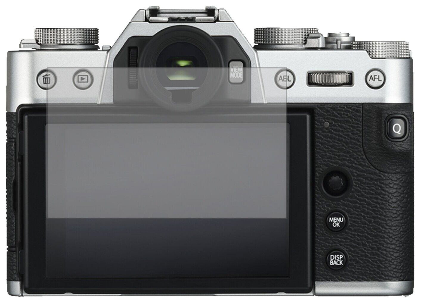 Matte Displayschutzfolie von dipos passend für Fujifilm X-T30, präziser Zuschnitt und blasenfrei montiert
