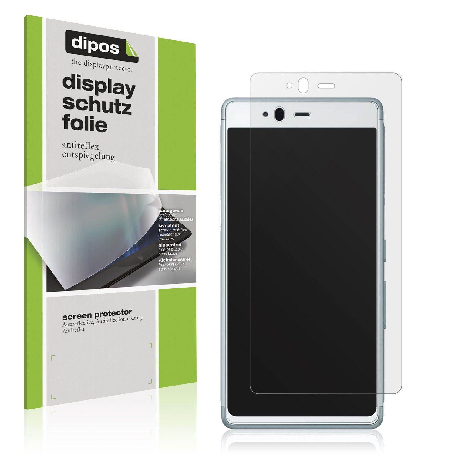 Matte Displayschutzfolie von dipos passend für Fujitsu Arrows SV F-03H, präziser Zuschnitt und blasenfrei montiert