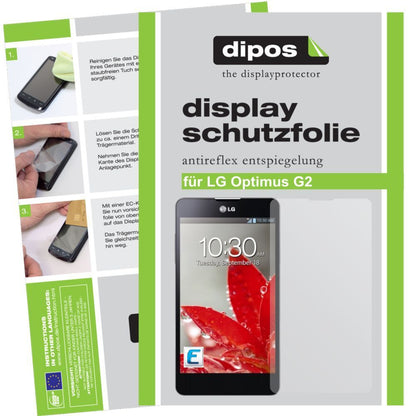 Matte Displayschutzfolie von dipos passend für G2 LG, präziser Zuschnitt und blasenfrei montiert