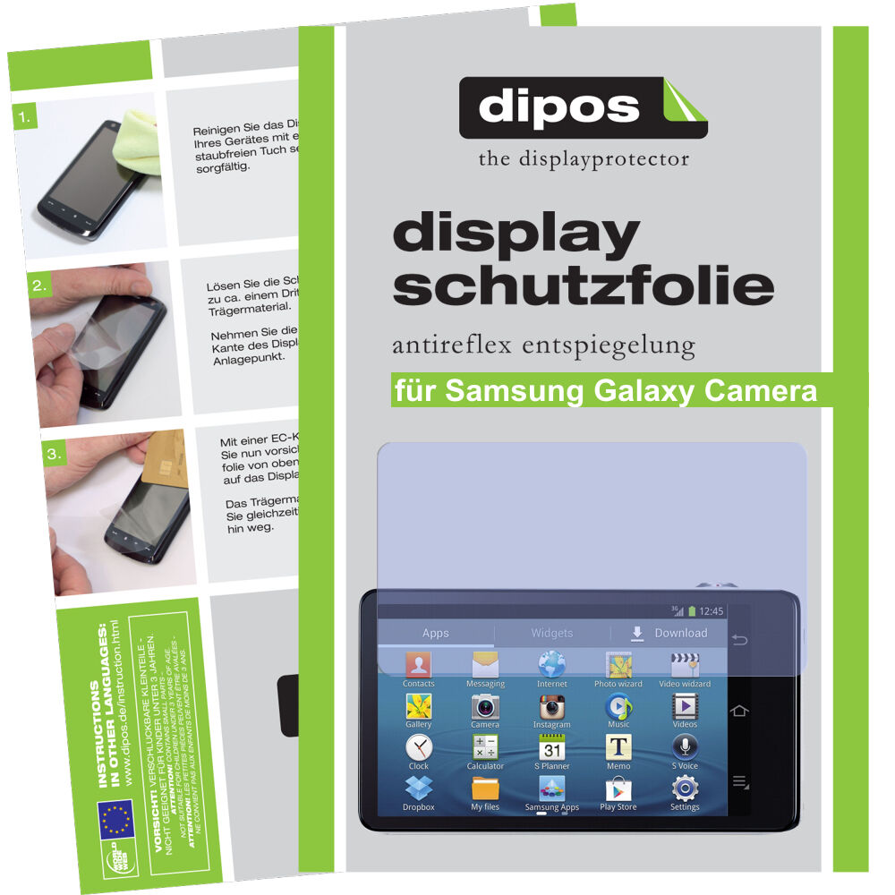 Matte Displayschutzfolie von dipos passend für Galaxy Camera Samsung, präziser Zuschnitt und blasenfrei montiert
