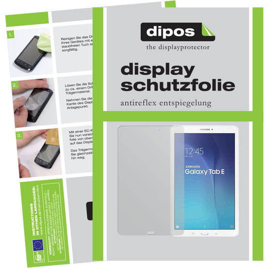 Matte Displayschutzfolie von dipos passend für Galaxy Tab E 9.6 Samsung, präziser Zuschnitt und blasenfrei montiert