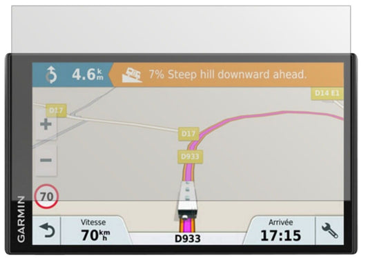 Matte Displayschutzfolie von dipos passend für Garmin Camper 770 LMT-D EU, präziser Zuschnitt und blasenfrei montiert