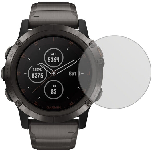 Matte Displayschutzfolie von dipos passend für Garmin fenix 5 Plus (47mm), präziser Zuschnitt und blasenfrei montiert