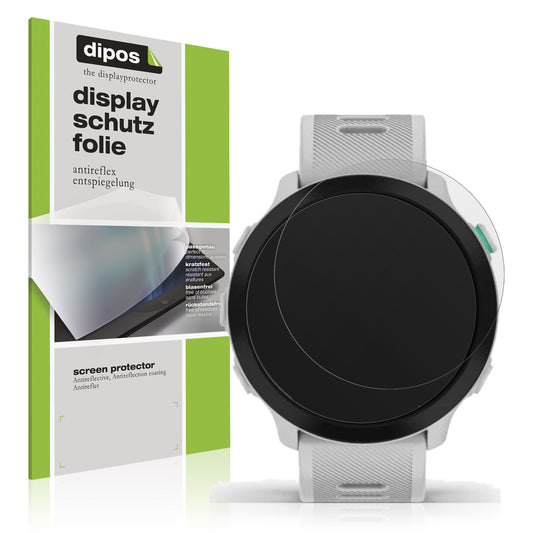 Matte Displayschutzfolie von dipos passend für Garmin Forerunner 55, präziser Zuschnitt und blasenfrei montiert