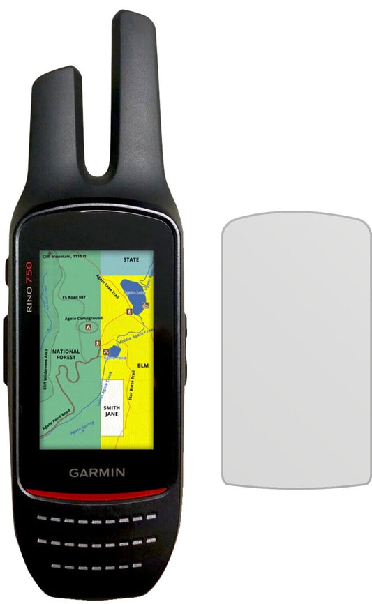 Matte Displayschutzfolie von dipos passend für Garmin Rino 755t, präziser Zuschnitt und blasenfrei montiert