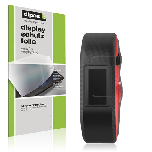 Matte Displayschutzfolie von dipos passend für Garmin Vivosport, präziser Zuschnitt und blasenfrei montiert