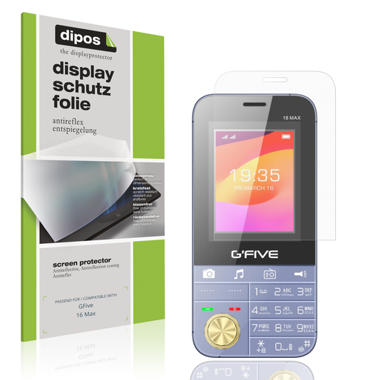 Matte Displayschutzfolie von dipos passend für GFive 16 Max, präziser Zuschnitt und blasenfrei montiert