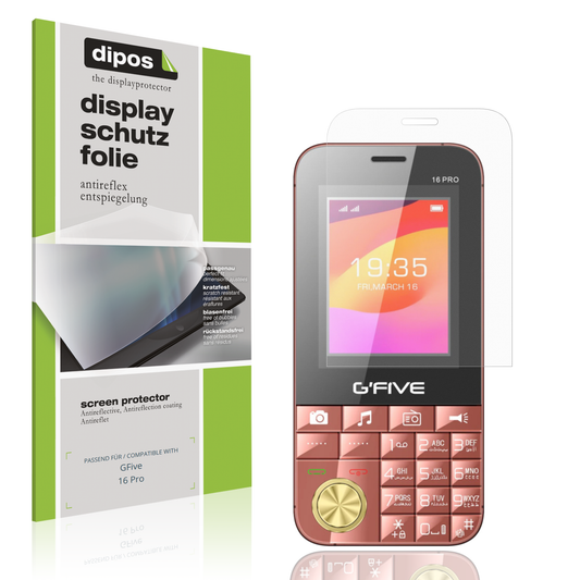 Matte Displayschutzfolie von dipos passend für GFive 16 Pro, präziser Zuschnitt und blasenfrei montiert