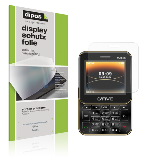 Matte Displayschutzfolie von dipos passend für GFive Magic, präziser Zuschnitt und blasenfrei montiert