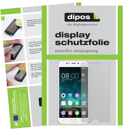 Matte Displayschutzfolie von dipos passend für Gionee S9, präziser Zuschnitt und blasenfrei montiert