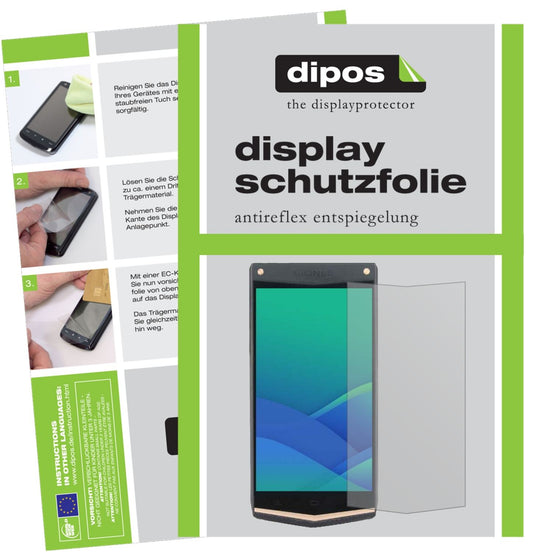Matte Displayschutzfolie von dipos passend für Gionee W919, präziser Zuschnitt und blasenfrei montiert