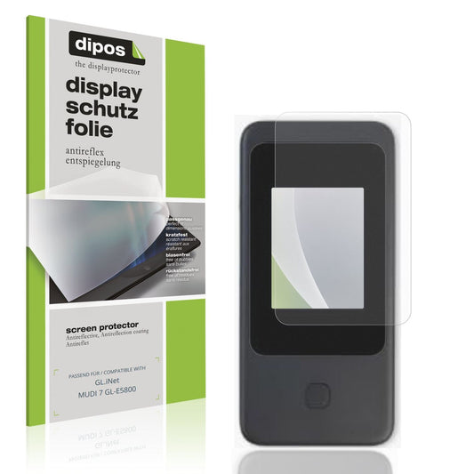 Matte Displayschutzfolie von dipos passend für GL.iNet MUDI 7 GL-E5800, präziser Zuschnitt und blasenfrei montiert