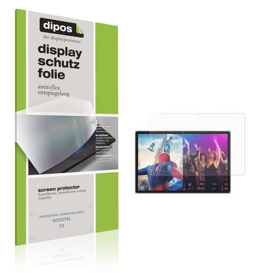 Matte Displayschutzfolie von dipos passend für GOODTEL S3, präziser Zuschnitt und blasenfrei montiert