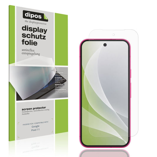 Matte Displayschutzfolie von dipos passend für Google Pixel 11, präziser Zuschnitt und blasenfrei montiert