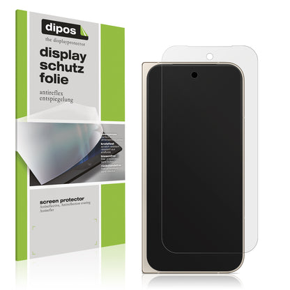 Matte Displayschutzfolie von dipos passend für Google Pixel 9 Pro Fold, präziser Zuschnitt und blasenfrei montiert