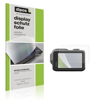 Matte Displayschutzfolie von dipos passend für GoPro Mission 1 Pro ILS, präziser Zuschnitt und blasenfrei montiert