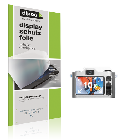 Matte Displayschutzfolie von dipos passend für GREENKINDER M2, präziser Zuschnitt und blasenfrei montiert
