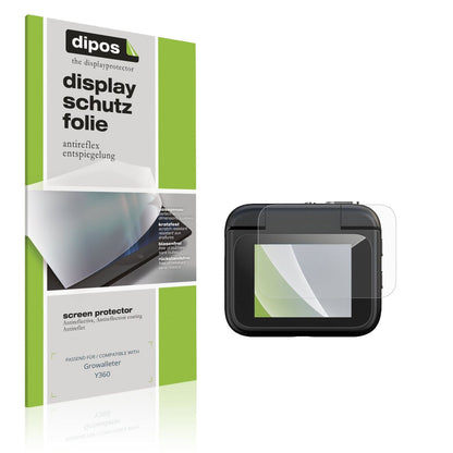 Matte Displayschutzfolie von dipos passend für Growalleter Y360, präziser Zuschnitt und blasenfrei montiert